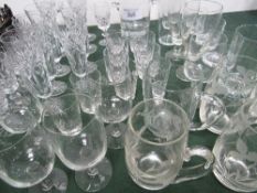 Large qty of drinking glasses & Sundae dishes, bowl, soup bowls & plates. Estimate £20-30