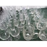 Large qty of drinking glasses & Sundae dishes, bowl, soup bowls & plates. Estimate £20-30