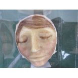 French anatomical wax death mask of a fair haired young girl. Estimate £90-120