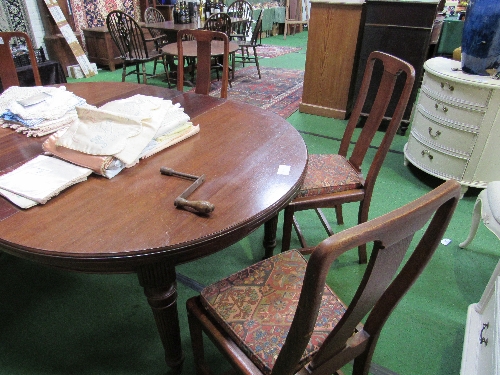 Set of 6 oak dining chairs. Estimate £20-30 - Image 3 of 4