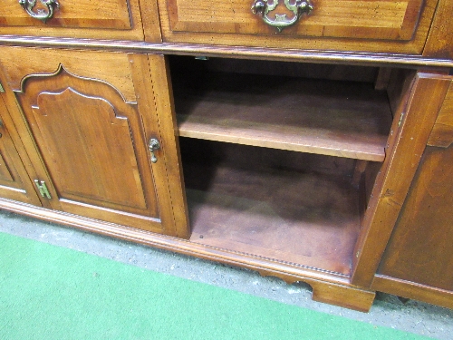 Cherry wood sideboard with glazed book shelves above, by Simpson of Norwich, 150cms x 48cms x - Image 5 of 5