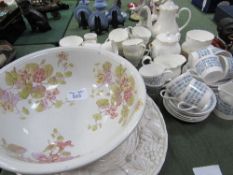 Heron Cross pottery & Mayfair china matching tea & coffee sets, Royal Tuscan part tea set, wash bowl