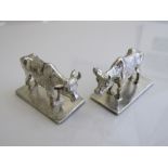 2 Biel of Israel silver cows. Estimate £40-60