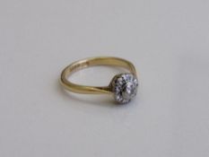 18ct gold cluster ring, size M, weight 2.2gms. Estimate £150-200