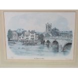Limited edition print 19/850 - The Thames at Henley, signed by the artist