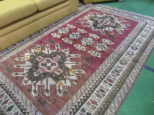 Turkish brown ground rug, 240cms x 160cms. Estimate £30-50 - Image 2 of 2