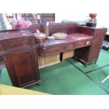 Early 19th century mahogany pedestal sideboard, with cabinets to end & 2 frieze drawers, 246cms x