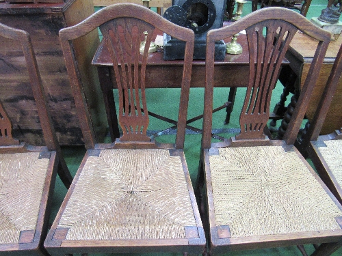 4 Chippendale style string seat dining chairs. Estimate £40-50 - Image 2 of 3