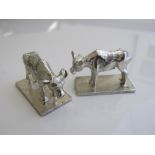 2 Biel of Israel silver cow figurines. Estimate £40-60