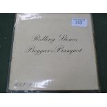 The Rolling Stones LP record: Beggars Banquet. Original 1968 stereo issue in illustrated gate
