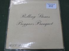 The Rolling Stones LP record: Beggars Banquet. Original 1968 stereo issue in illustrated gate