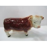 Melba ware Herefordshire bull, height 16cms