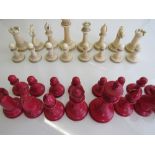 Jaques ivory chess set, 1849. Fine complete turned & carved ivory Staunton chess set with