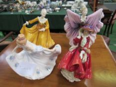 Royal Doulton figurines: Isadora, Kirsty, Kathy & Top of the Hill (a/f). Estimate £45-60