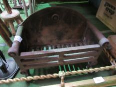 Cast iron fire basket & a fire companion set. Estimate £30-40