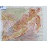 Unusual framed & glazed nude male study in pastel by Jeremy Mason, British. Estimate £40-60