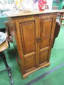 Cherry wood hi-fi cabinet, 59cms x 49cms x 102cms. Estimate £50-80