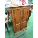 Cherry wood hi-fi cabinet, 59cms x 49cms x 102cms. Estimate £50-80