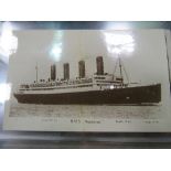 Folder containing various postcards including Aquitana (Cunard Line), Nicholas II of Russia & Jersey