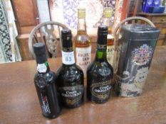 3x 75cl whisky, 1x 70cl sherry, 1x 75cl sherry & 1x 37.5cl port. Estimate £30-40