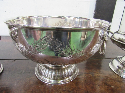 2 EPNS wine coolers & an EPNS large punchbowl with handles. Estimate £20-30. - Image 2 of 5