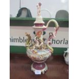 Capodimonte Majolica large ewer. Estimate £20-30