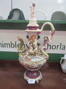 Capodimonte Majolica large ewer. Estimate £20-30