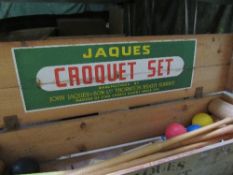 Boxed Jacques croquet set. Estimate £80-100