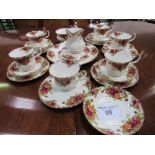 Royal Albert 'Old Country Roses' 21 piece tea set.