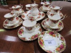 Royal Albert 'Old Country Roses' 21 piece tea set.