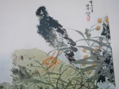 6 unframed oriental prints in original folder (bird related). Estimate £100-120