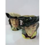 Royal Doulton character jugs: Dartagnan & The Pied Piper.