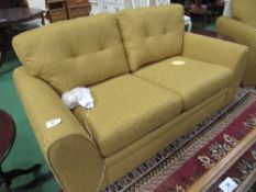 Brand new mustard coloured 2 seater sofa & matching armchair (retail price £650).