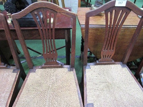 4 Chippendale style string seat dining chairs. Estimate £40-50 - Image 3 of 3