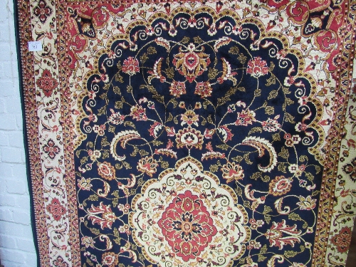 Blue ground Keshan rug. Estimate £60-80 - Image 2 of 2
