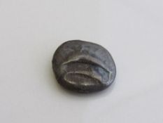 Very rare ancient Santorini Stater coin, circa 520-500BC, 2 dolphins swimming in opposite