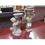 2 Chinese ceramic figurines. Estimate £20-40