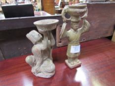 2 Chinese ceramic figurines. Estimate £20-40