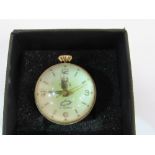 Swiss made Titus 17 jewels miniature bulls-eye, crown wind ball shape watch, gold plated crown &