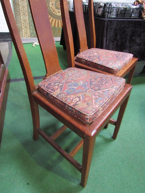 Set of 6 oak dining chairs. Estimate £20-30 - Image 2 of 4