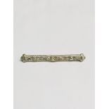 Art Deco 14ct white gold & diamond brooch. Estimate £275-300