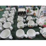 Portmeirion Pomana table ware: 31 pieces of tea & coffee sets including teapots & coffee pots & 12
