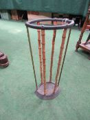 Artis of Birmingham bamboo/brass umbrella/stick stand. Estimate £20-30