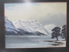 2 framed & glazed watercolours of Loch Toridon & Skye signed E Grieg-Hall. Estimate £40-60