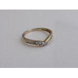 14ct CZ ring, size S 1/2, weight 2.2gms. Estimate £70-100.