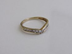 14ct CZ ring, size S 1/2, weight 2.2gms. Estimate £70-100.