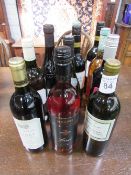 12x 75cl bottles of various wines. Estimate £20-30