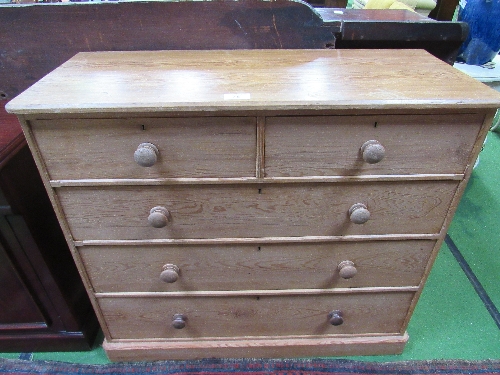 Pine chest of 2 over 3 drawers, 122cms x 50cms x 107cms - Image 2 of 5