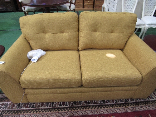 Brand new mustard coloured 2 seater sofa & matching armchair (retail price £650). - Image 3 of 3