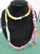 African trade bead necklace. Estimate £35-55